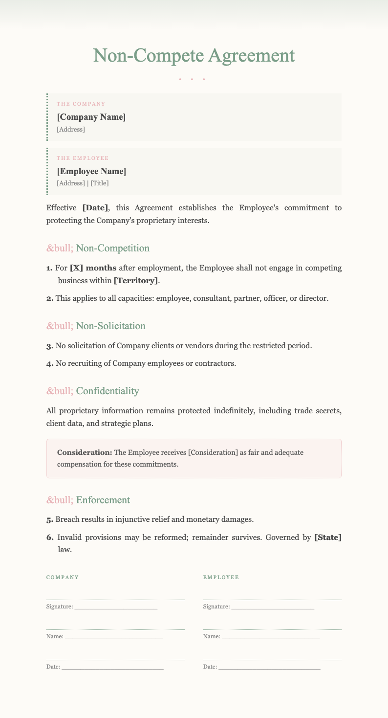 Watercolor Soft Non Compete Agreement